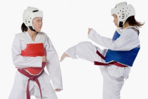 Taekwondo sparring in Calgary
